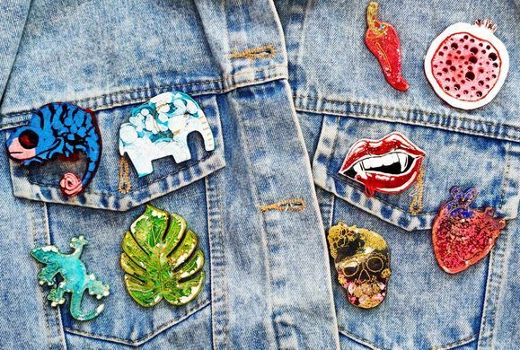 Молд форма для брошей в техниках Resin art, Petri и тд. Гранат+лист монстеры+перчик