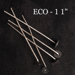 Гніт ECO-1 1' (CША) від Flaming Candles, бавовняний плетений фірмовий гніт з тримачем Pre-Tabbed Wick, 1 шт. Висота 2,5 см