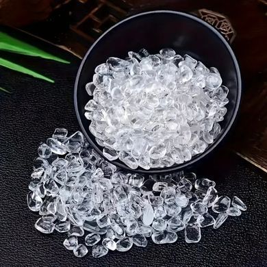 Горный хрусталь, прозрачный кварц, крошка, фракция 5-12 мм. Уп. 50 г