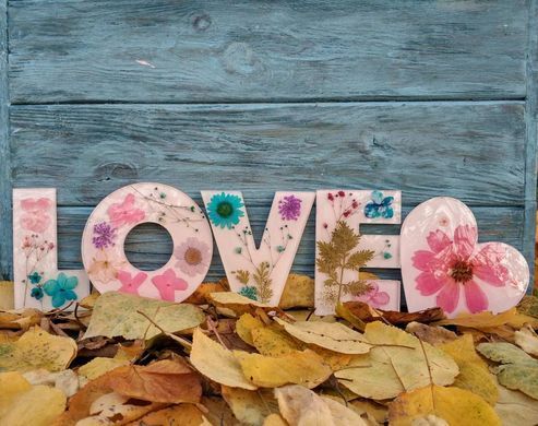 Знижка. Молд великий для декору "LOVE+серце", для смоли, гіпсу і пластиків, харчових форм