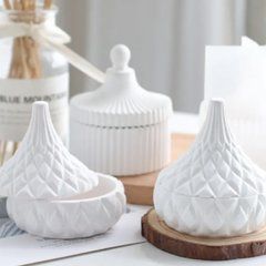 Молд для подсвечника/шкатулки/кашпо, набор из 2 шт.(шкатулка+крышка). Мод.52