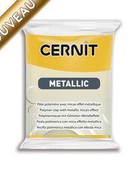 Полимерная глина Цернит Cernit Metallic, №700 Жёлтый, 56г