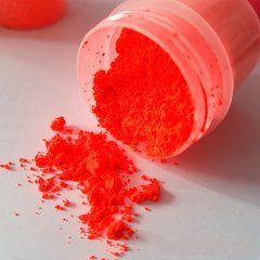 Пигмент флуоресцентный для силикона красный коралл, мелкодисперсный. Уп 100 г