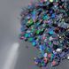 Брокат "Черный павлин" Art Resin, #52 хамелеон черный блестки, фракция микс