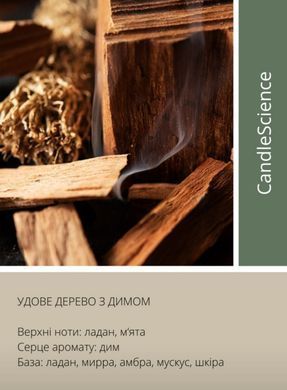 Аромамасло премиум "Амбра, кожа, уд, мирра", США, 10-100 г, "Smoked Oud". Candle Science