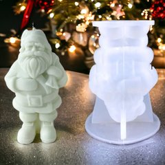 Силіконовий молд для свічки "Санта Клаус з подарунками" великий (бл.10,7 х 8,2 см)
