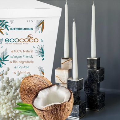 Топовый воск для свечей в формах Kerax EcoCoco, кокосовый. Великобритания. Белый, легкий в работе. Уп. 20 кг