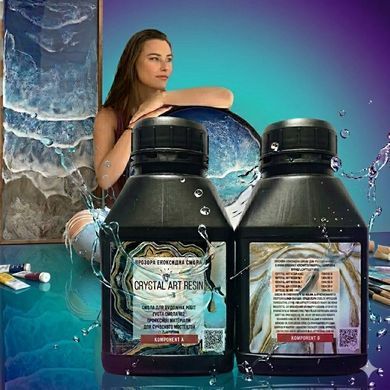Смола Crystal Art Resin 2 густа. Для картин та молдів. Уп. 800 г. Resin Art