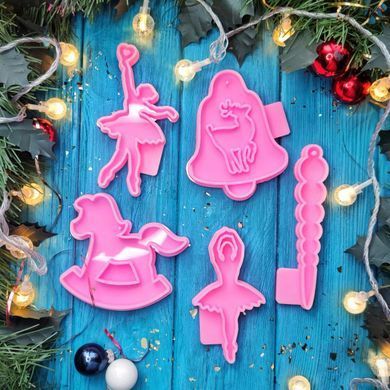 Знижка. Молд силіконовий, модель "Балерина м.1", 1 шт. "Зимова казка".