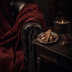 Аромаолія преміум "Тонка замша та сандал, чорний шоколад", США, 10-100 г, "Sandalwood & Suede", Flaming candle