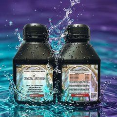Смола епоксидна Crystal Art Resin 3. (Уп. на вибір 0,4-0,8 кг), середньої в'язкості. Для картин і молдів. Уп. 400 г