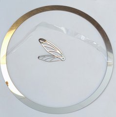Накладка коло, дзеркальний пластик, колір "золото шампань", що сам клеїться. Діаметр 35 см