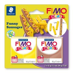 Подарунковий набір Фімо Fimo Kids "Веселі ковбаски", 2 шт. глини в наборі